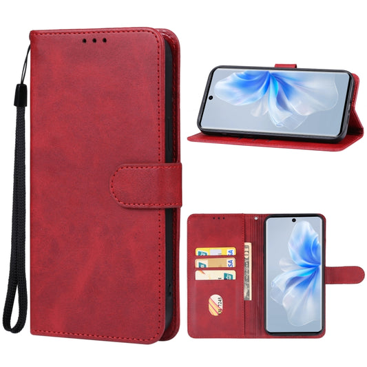 For vivo S18 Leather Phone Case(Red) - S18 Cases by buy2fix | Online Shopping UK | buy2fix