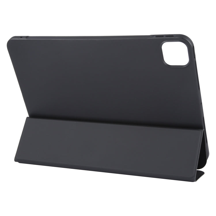 For iPad Air 13 2024 GEBEI 3-folding Holder Shockproof Flip Leather Tablet Case(Black) - iPad Air 13 2024 Cases by GEBEI | Online Shopping UK | buy2fix