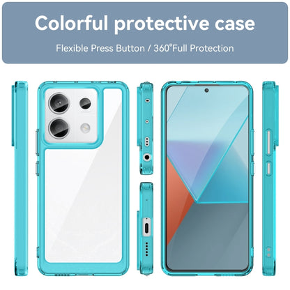 For Xiaomi Redmi Note 13 Pro 5G Colorful Series Acrylic Hybrid TPU Phone Case(Transparent Blue) - Note 13 Pro Cases by buy2fix | Online Shopping UK | buy2fix