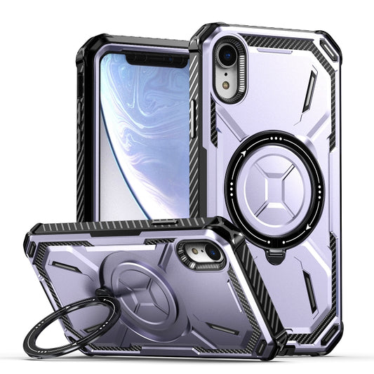 For iPhone XR Armor Series Holder Phone Case(Light Purple) - More iPhone Cases by buy2fix | Online Shopping UK | buy2fix