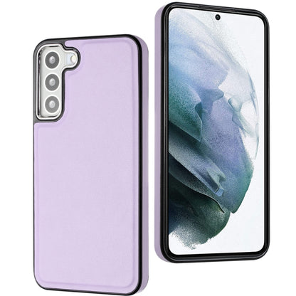 For Samsung Galaxy S23 Leather Texture Full Coverage Phone Case(Purple) - Galaxy S23 5G Cases by buy2fix | Online Shopping UK | buy2fix