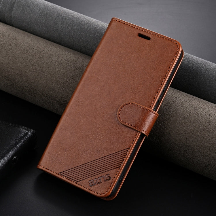 For Honor 200 AZNS Sheepskin Texture Flip Leather Phone Case(Brown) - Honor Cases by AZNS | Online Shopping UK | buy2fix