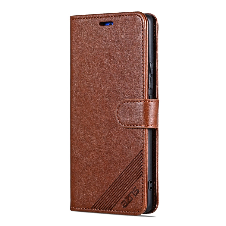 For Honor X60 Pro AZNS Sheepskin Texture Flip Leather Phone Case(Brown) - Honor Cases by AZNS | Online Shopping UK | buy2fix