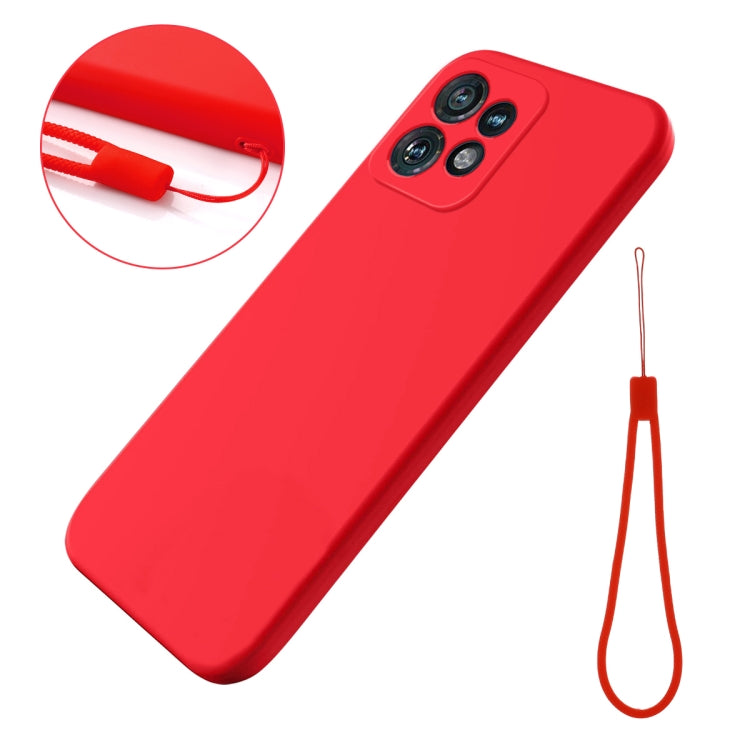 For Motorola Edge 40 Pro/Edge+ 2023/X40 Pure Color Liquid Silicone Shockproof Phone Case(Red) - Motorola Cases by buy2fix | Online Shopping UK | buy2fix