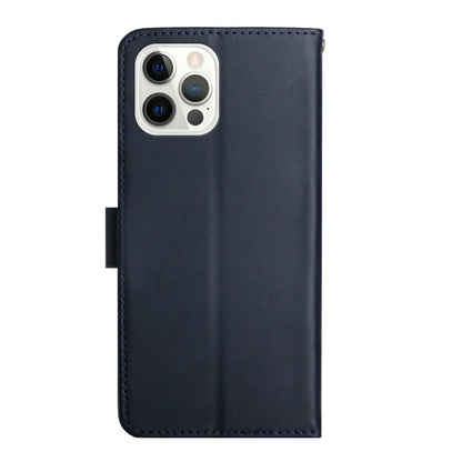 For iPhone 16 Pro Genuine Leather Fingerprint-proof Flip Phone Case(Blue) - iPhone 16 Pro Cases by buy2fix | Online Shopping UK | buy2fix