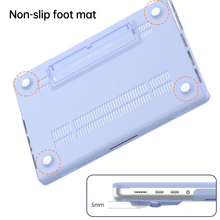 For MacBook Pro 16 inch A2141 Frosted Translucent Laptop Protective Case(Blue) - MacBook Pro Cases by buy2fix | Online Shopping UK | buy2fix