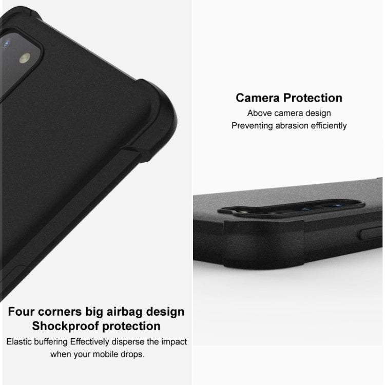 For Google Pixel 7a imak All-inclusive Shockproof Airbag TPU Case(Matte Black) - Google Cases by imak | Online Shopping UK | buy2fix