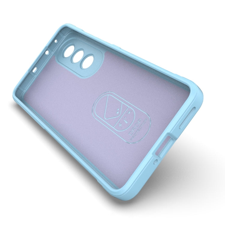 For OnePlus Nord CE4 5G Global Magic Shield TPU + Flannel Phone Case(Light Blue) - OnePlus Cases by buy2fix | Online Shopping UK | buy2fix