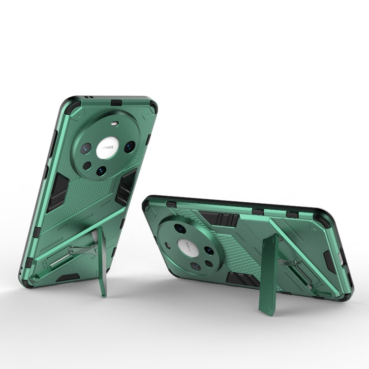 For Huawei Mate 60 Pro Punk Armor 2 in 1 PC + TPU Phone Case with Holder(Green) - Huawei Cases by buy2fix | Online Shopping UK | buy2fix