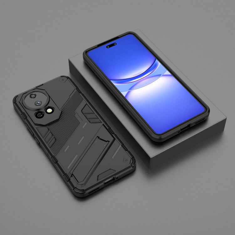 For Huawei nova 12 Pro Punk Armor 2 in 1 PC + TPU Phone Case with Holder(Black) - Huawei Cases by buy2fix | Online Shopping UK | buy2fix