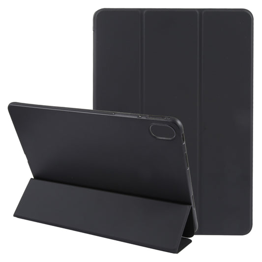 For Huawei MatePad SE 11 GEBEI 3-folding Holder Shockproof Flip Leather Tablet Case(Black) - Huawei by GEBEI | Online Shopping UK | buy2fix