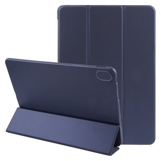 For Huawei MatePad SE 11 GEBEI 3-folding Holder Shockproof Flip Leather Tablet Case(Dark Blue) - Huawei by GEBEI | Online Shopping UK | buy2fix