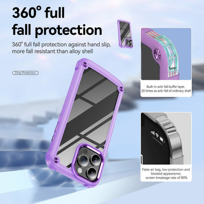 For iPhone 16 Pro Max TPU + PC Lens Protection Phone Case(Purple) - iPhone 16 Pro Max Cases by buy2fix | Online Shopping UK | buy2fix