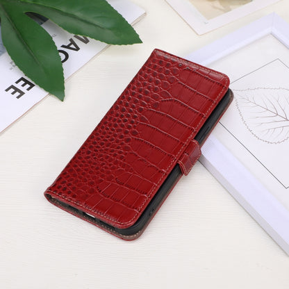 For iPhone 16 Pro Crocodile Top Layer Cowhide Leather Phone Case(Red) - iPhone 16 Pro Cases by buy2fix | Online Shopping UK | buy2fix