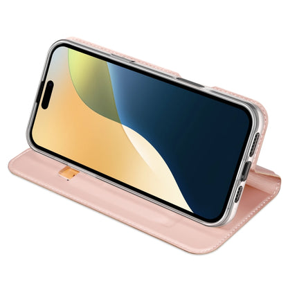 For iPhone 16 Plus DUX DUCIS Skin Pro Series Flip Leather Phone Case(Rose Gold) - iPhone 16 Plus Cases by DUX DUCIS | Online Shopping UK | buy2fix