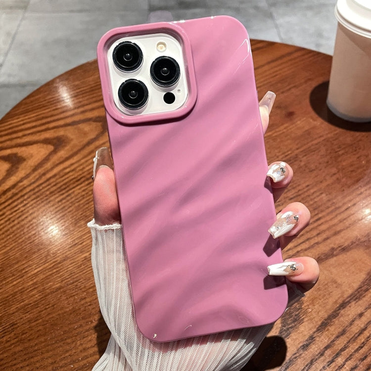 For iPhone 16 Pro Solid Color Wave Texture TPU Phone Case(Taro Purple) - iPhone 16 Pro Cases by buy2fix | Online Shopping UK | buy2fix