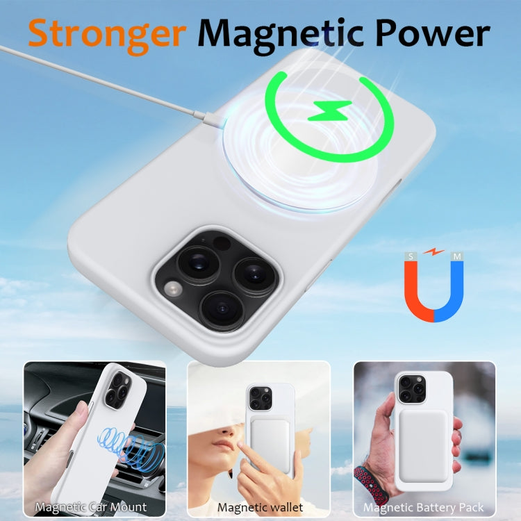 For iPhone 16 Pro Max Shockproof Silicone Magsafe Phone Case(White) - iPhone 16 Pro Max Cases by buy2fix | Online Shopping UK | buy2fix