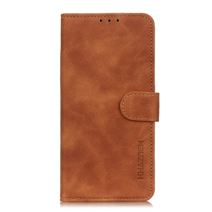 For iPhone SE 2024 KHAZNEH Retro Texture Leather Phone Case(Brown) - More iPhone Cases by buy2fix | Online Shopping UK | buy2fix