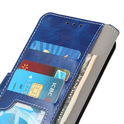 For iPhone 16 Retro Crazy Horse Texture Horizontal Flip Leather Phone Case(Blue) - iPhone 16 Cases by buy2fix | Online Shopping UK | buy2fix