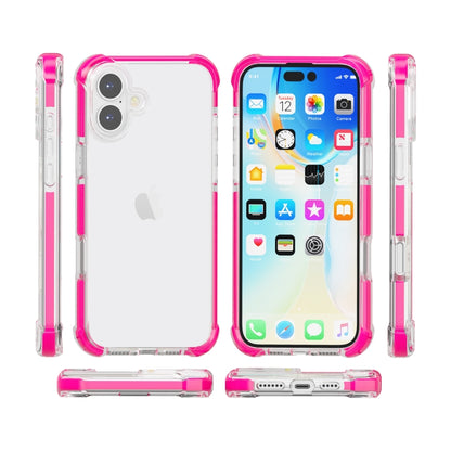 For iPhone 16 Plus Four-corner Shockproof TPU + Acrylic Phone Case(Pink) - iPhone 16 Plus Cases by buy2fix | Online Shopping UK | buy2fix