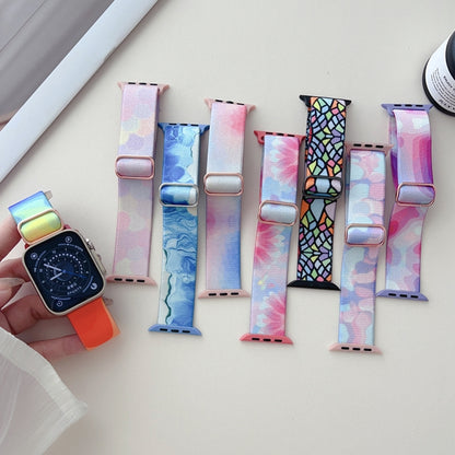 For Apple Watch Ultra 2 49mm Painted Pattern Nylon Replacement Watch Band(Symphony Bubbles) - Watch Bands by buy2fix | Online Shopping UK | buy2fix