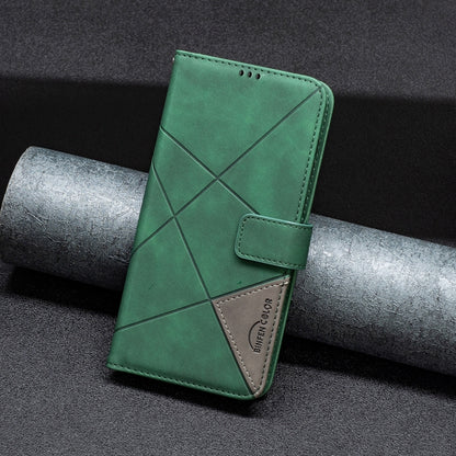 For Motorola Moto G Power 5G 2024 Magnetic Buckle Rhombus Texture Leather Phone Case(Green) - Motorola Cases by buy2fix | Online Shopping UK | buy2fix
