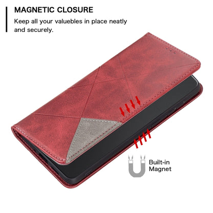 For Realme C53 Rhombus Texture Leather Phone Case(Red) - Realme Cases by buy2fix | Online Shopping UK | buy2fix