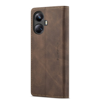 For Realme 10 Pro+ CaseMe 013 Multifunctional Horizontal Flip Leather Phone Case(Coffee) - Realme Cases by CaseMe | Online Shopping UK | buy2fix