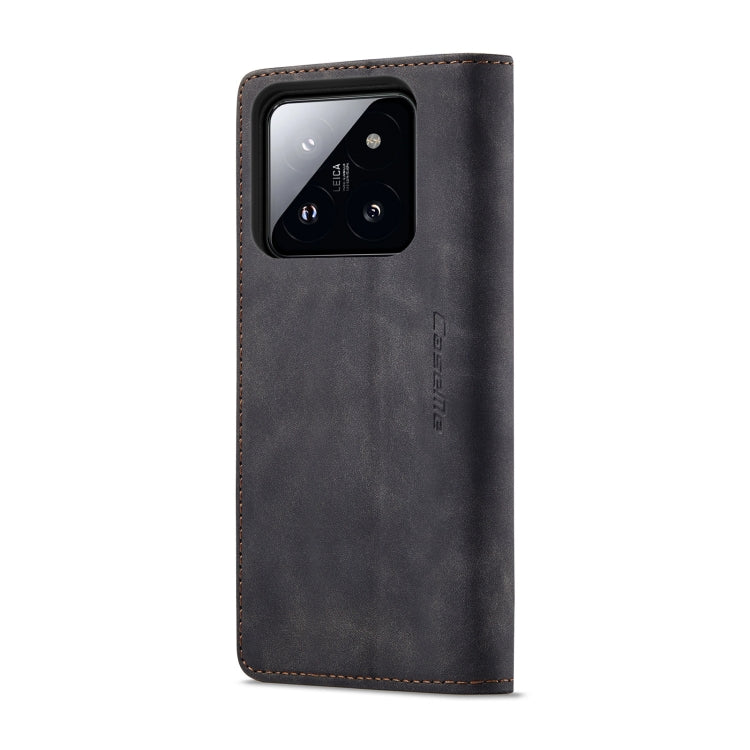 For Xiaomi 14 CaseMe 013 Multifunctional Horizontal Flip Leather Phone Case(Black) - 14 Cases by CaseMe | Online Shopping UK | buy2fix