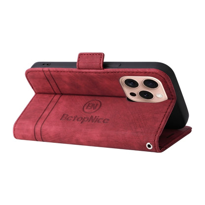 For iPhone 16 Pro BETOPNICE Dual-side Buckle Leather Phone Case(Red) - iPhone 16 Pro Cases by BETOPNICE | Online Shopping UK | buy2fix