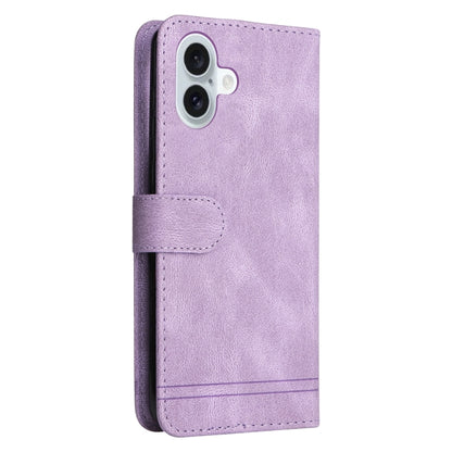 For iPhone 16 Plus Skin Feel Life Tree Leather Phone Case(Purple) - iPhone 16 Plus Cases by buy2fix | Online Shopping UK | buy2fix