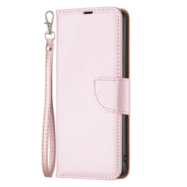 For iPhone 16 Plus Litchi Texture Pure Color Flip Leather Phone Case(Rose Gold) - iPhone 16 Plus Cases by buy2fix | Online Shopping UK | buy2fix