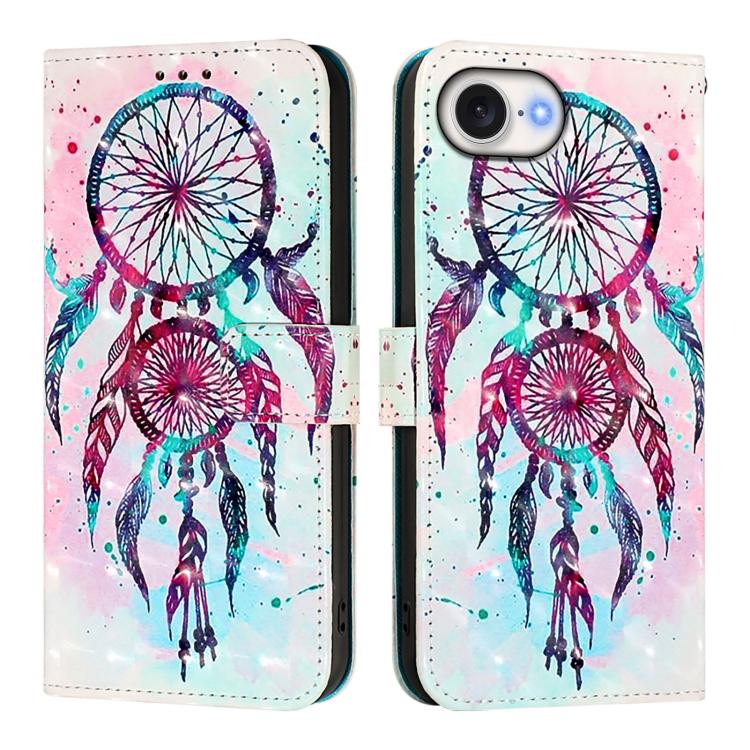 For iPhone SE 2024 3D Painting Horizontal Flip Leather Phone Case(Color Drop Wind Chimes) - More iPhone Cases by buy2fix | Online Shopping UK | buy2fix