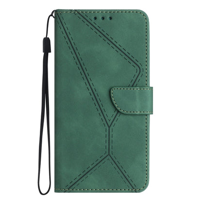 For OnePlus 12 5G Global Stitching Embossed Leather Phone Case(Green) - OnePlus Cases by buy2fix | Online Shopping UK | buy2fix