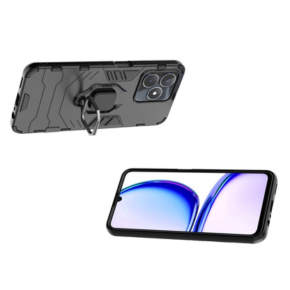 For Realme C53 4G Magnetic Ring Holder PC + TPU Phone Case(Black) - Realme Cases by buy2fix | Online Shopping UK | buy2fix