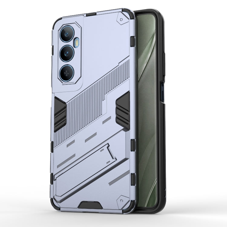 For Realme C65 4G Global Punk Armor 2 in 1 PC + TPU Phone Case with Holder(Grey) - Realme Cases by buy2fix | Online Shopping UK | buy2fix