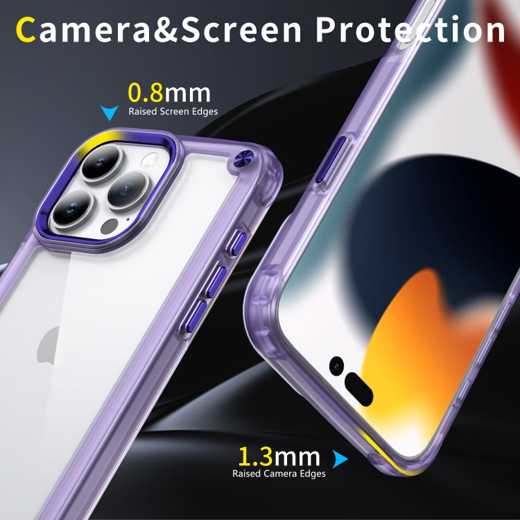 For iPhone 16 Pro Max Skin Feel TPU + PC Phone Case(Transparent Purple) - iPhone 16 Pro Max Cases by buy2fix | Online Shopping UK | buy2fix