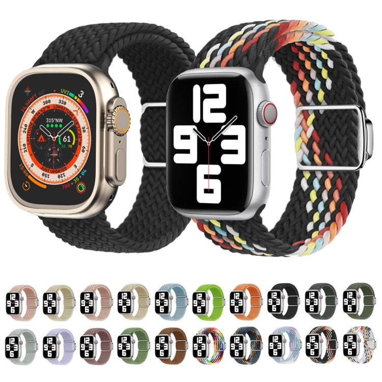 For Apple Watch Ultra 2 49mm Nylon Loop Magnetic Buckle Watch Band(Cowboy Rainbow) - Watch Bands by buy2fix | Online Shopping UK | buy2fix