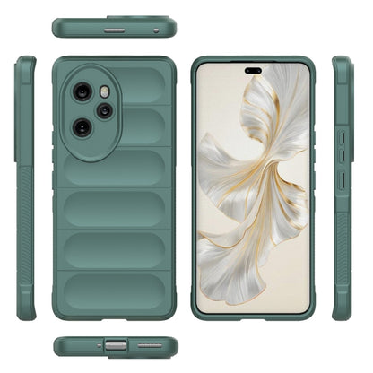 For Honor 100 Pro 5G Magic Shield TPU + Flannel Phone Case(Dark Green) - Honor Cases by buy2fix | Online Shopping UK | buy2fix