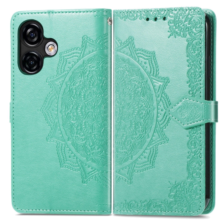 For Ulefone Note 16 Pro Mandala Flower Embossed Leather Phone Case(Green) - Ulefone Cases by buy2fix | Online Shopping UK | buy2fix