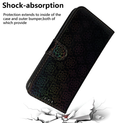 For iPhone 16 Pro Max Colorful Magnetic Buckle Leather Phone Case(Black) - iPhone 16 Pro Max Cases by buy2fix | Online Shopping UK | buy2fix