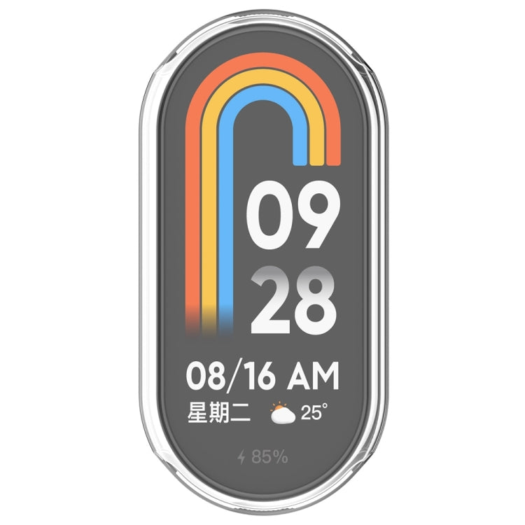 For Xiaomi Mi Band 8 Full Coverage TPU Electroplating Watch Protective Case(Transparent) - Watch Cases by buy2fix | Online Shopping UK | buy2fix