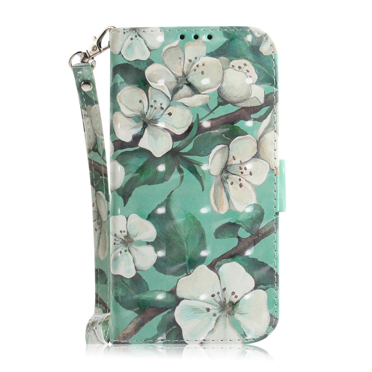 For iPhone SE 2024 3D Colored Horizontal Flip Leather Phone Case(Watercolor Flower) - More iPhone Cases by buy2fix | Online Shopping UK | buy2fix