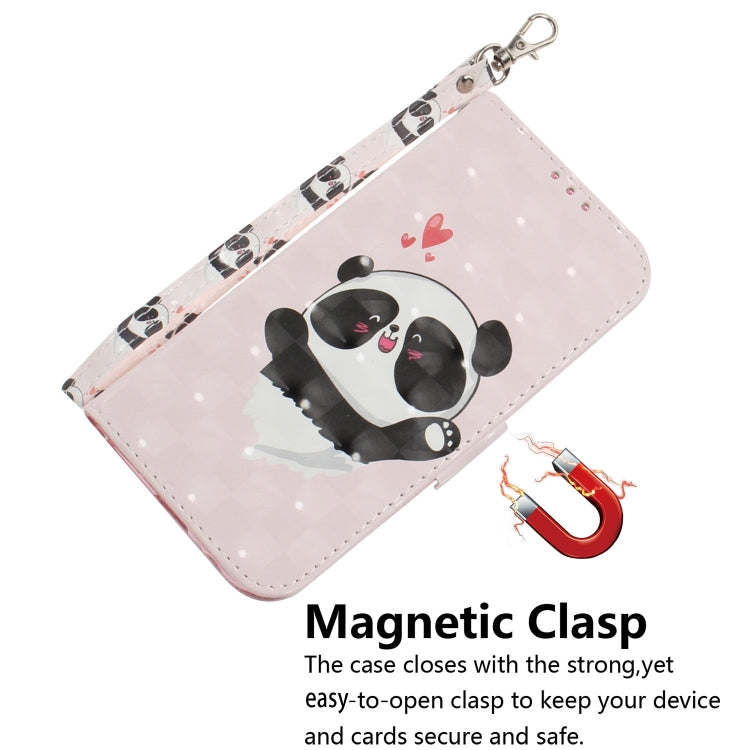 For iPhone 16 Pro Max 3D Colored Horizontal Flip Leather Phone Case(Heart Panda) - iPhone 16 Pro Max Cases by buy2fix | Online Shopping UK | buy2fix