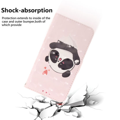 For iPhone 16 Pro Max 3D Colored Horizontal Flip Leather Phone Case(Heart Panda) - iPhone 16 Pro Max Cases by buy2fix | Online Shopping UK | buy2fix