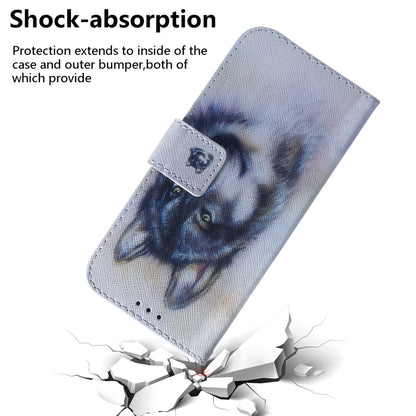 For OPPO A60 4G Coloured Drawing Flip Leather Phone Case(White Wolf) - OPPO Cases by buy2fix | Online Shopping UK | buy2fix