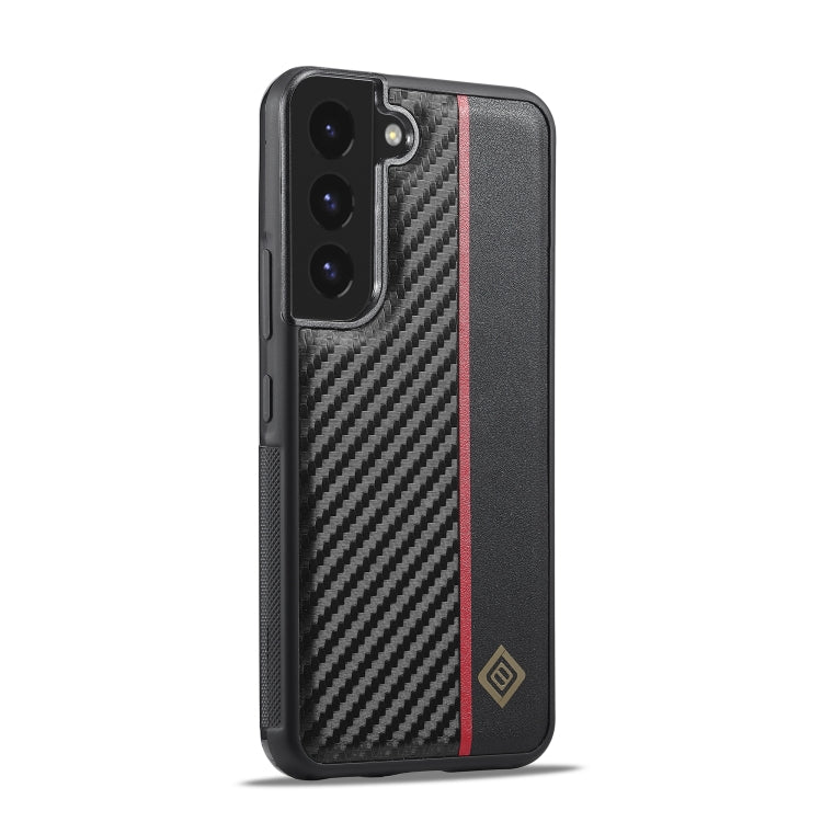 For Samsung Galaxy S22 LC.IMEEKE 3 in 1 Carbon Fiber Texture Shockproof Phone Case(Black) - Galaxy S22 5G Cases by LC.IMEEKE | Online Shopping UK | buy2fix