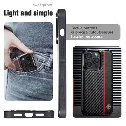 For iPhone 16 LC.IMEEKE 3 in 1 Carbon Fiber Texture Shockproof Phone Case(Black) - iPhone 16 Cases by LC.IMEEKE | Online Shopping UK | buy2fix