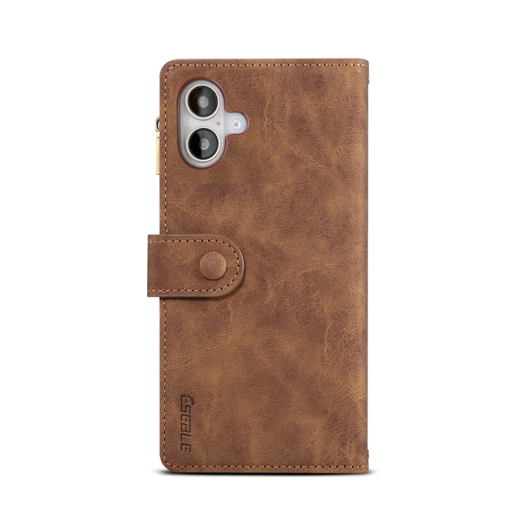 For iPhone 16 ESEBLE Retro Frosted RFID Flip Leather Phone Case(Brown) - iPhone 16 Cases by ESEBLE | Online Shopping UK | buy2fix