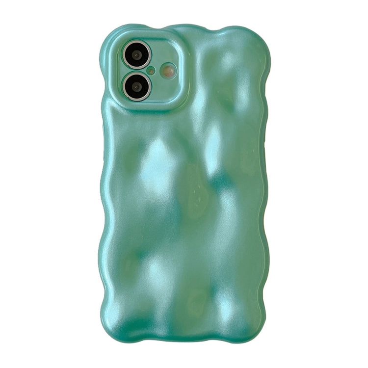 For iPhone 16 Wave Bubbles TPU Phone Case(Pearlescent Green) - iPhone 16 Cases by buy2fix | Online Shopping UK | buy2fix